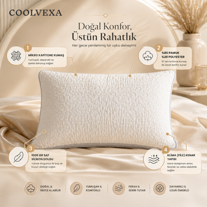 CoolVexa™ AirCloud Yastık: Her Sabah Otel Rahatlığında Uyanın