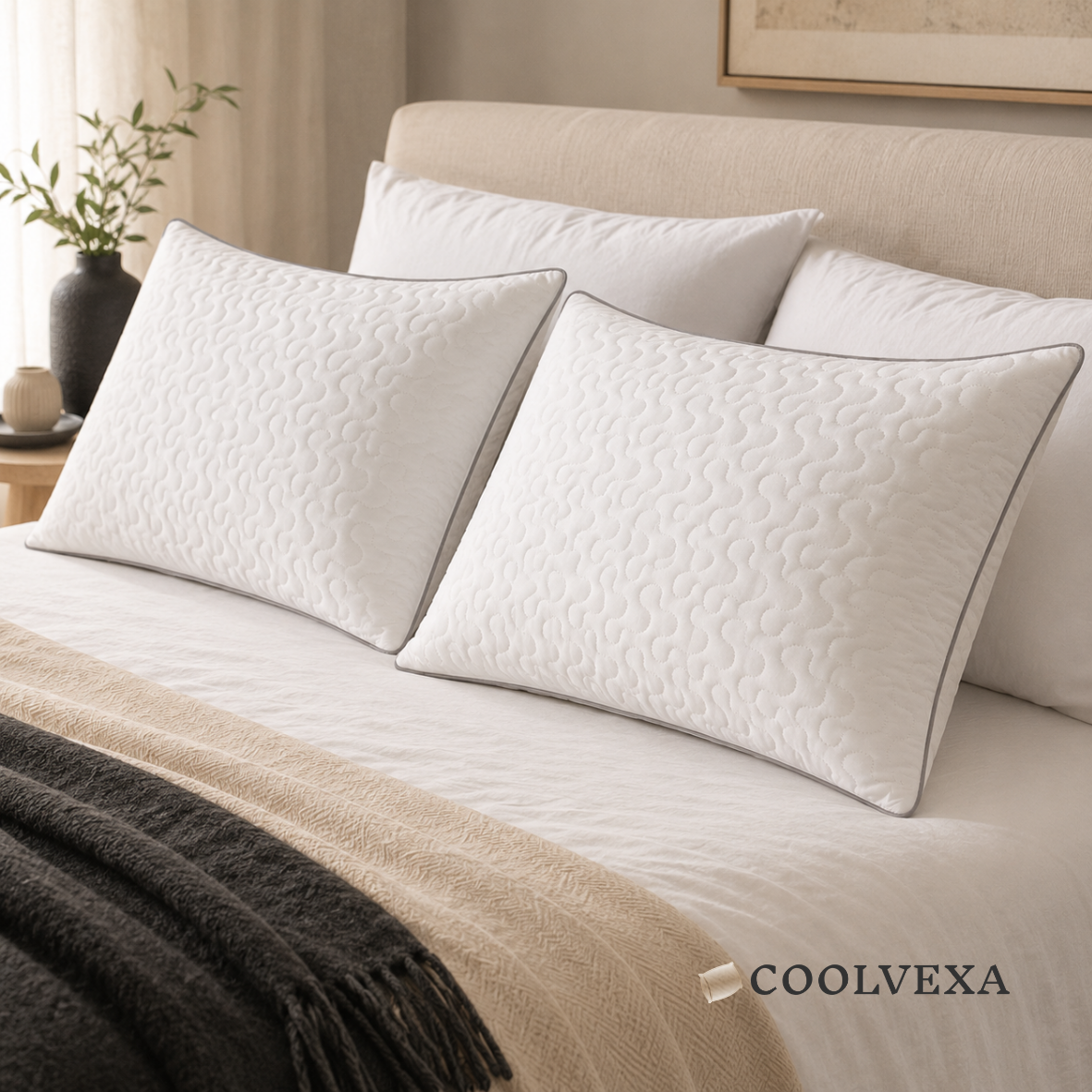 CoolVexa™ ErgoComfort: Boyun Destekli Otel Konforlu Yastık